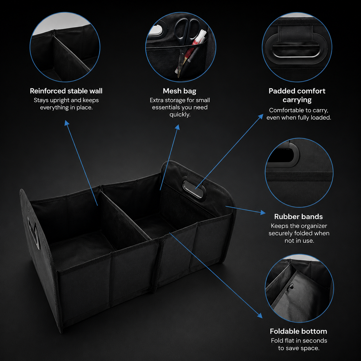Foldable Car Boot Organizer for Easy Everyday Storage