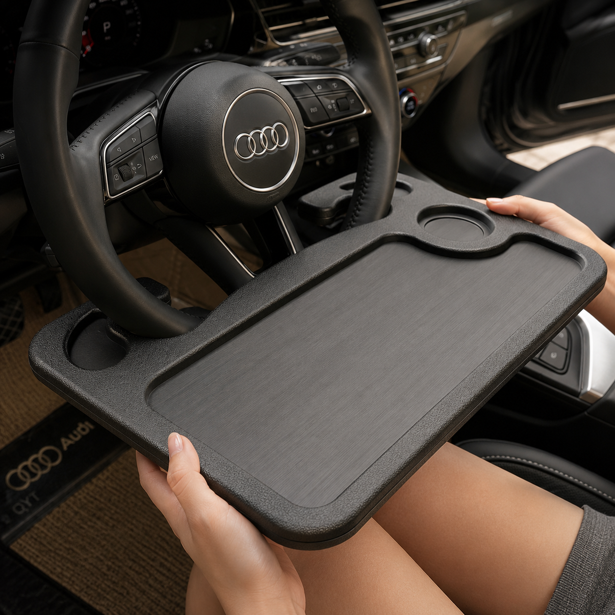 Turn Your Steering Wheel into a Handy Car Desk
