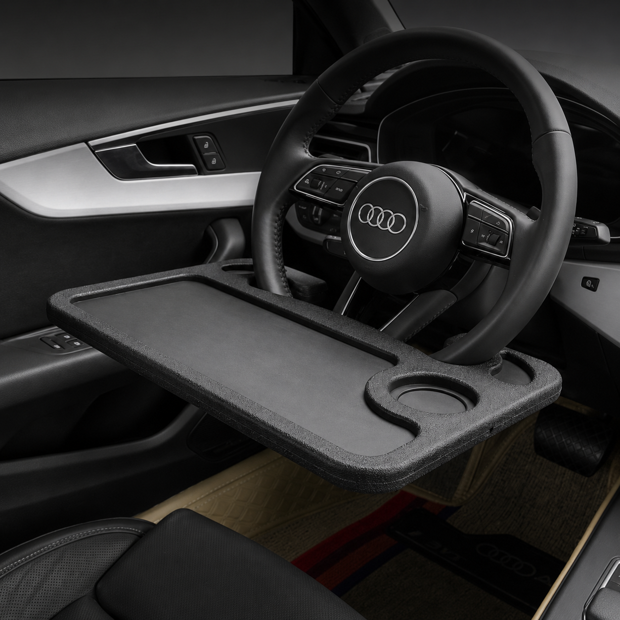 Turn Your Steering Wheel into a Handy Car Desk