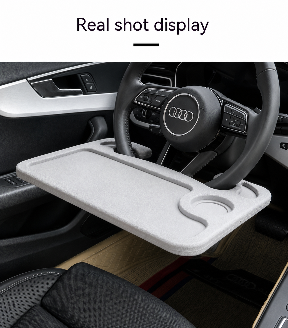 Turn Your Steering Wheel into a Handy Car Desk