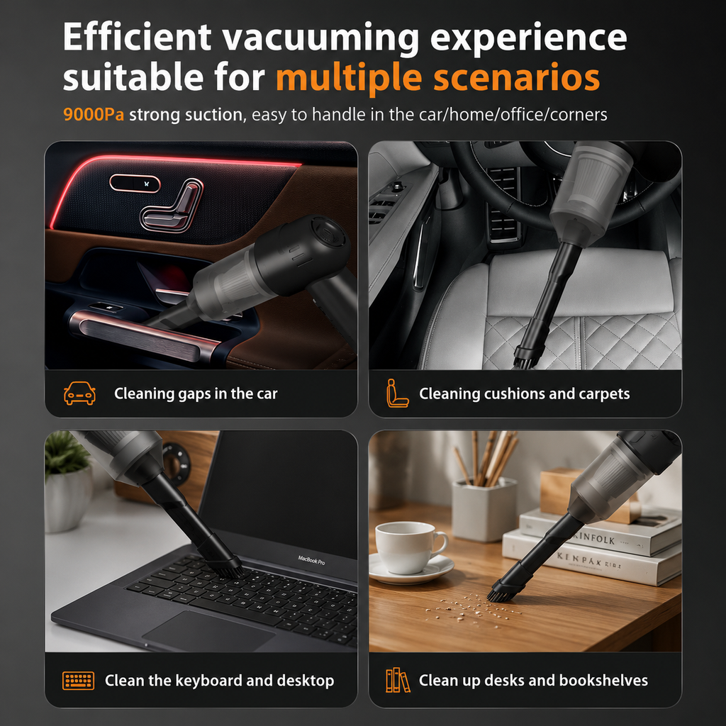 Portable Wireless Car Vacuum for Everyday Cleaning
