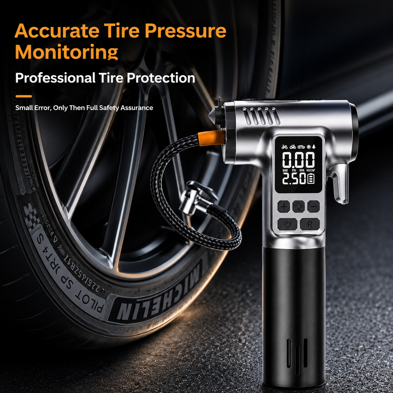 Portable Tire Inflator & Safety Hammer for Every Drive
