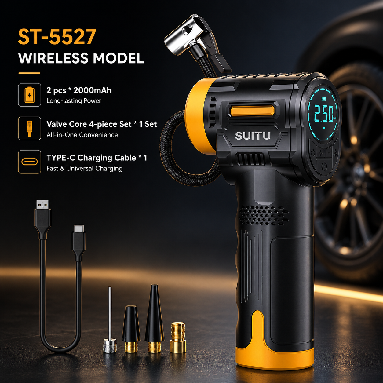 Portable Tire Inflator & Safety Hammer for Every Drive
